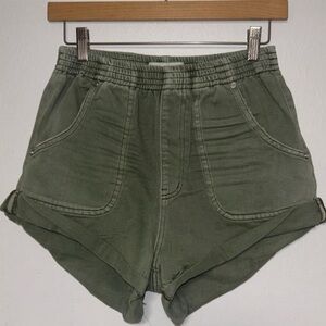 One Teaspoon Olive Green Hunters Shorts XXS